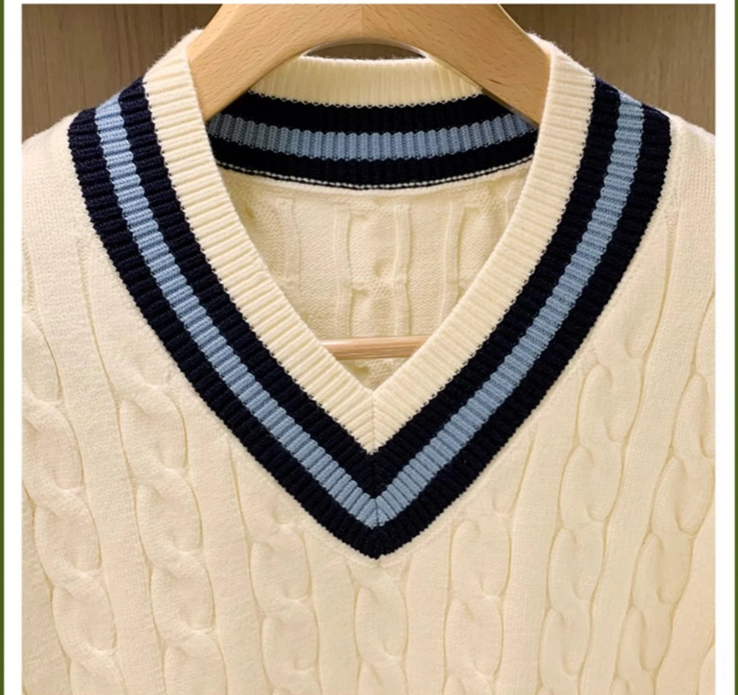 Rora-Inspired Beige Cable Knit Pattern Sweater – BabyMonster Edition