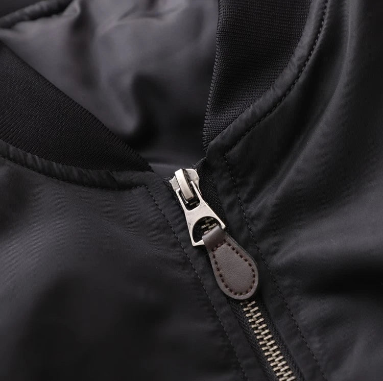 Jungkook-Inspired Black Classic Bomber Jacket – BTS Edition