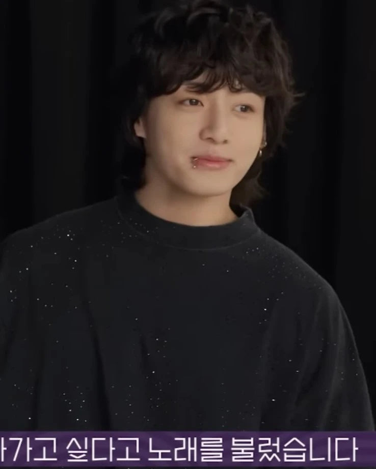 Jungkook-Inspired Black Starry Night T-Shirt – BTS Edition