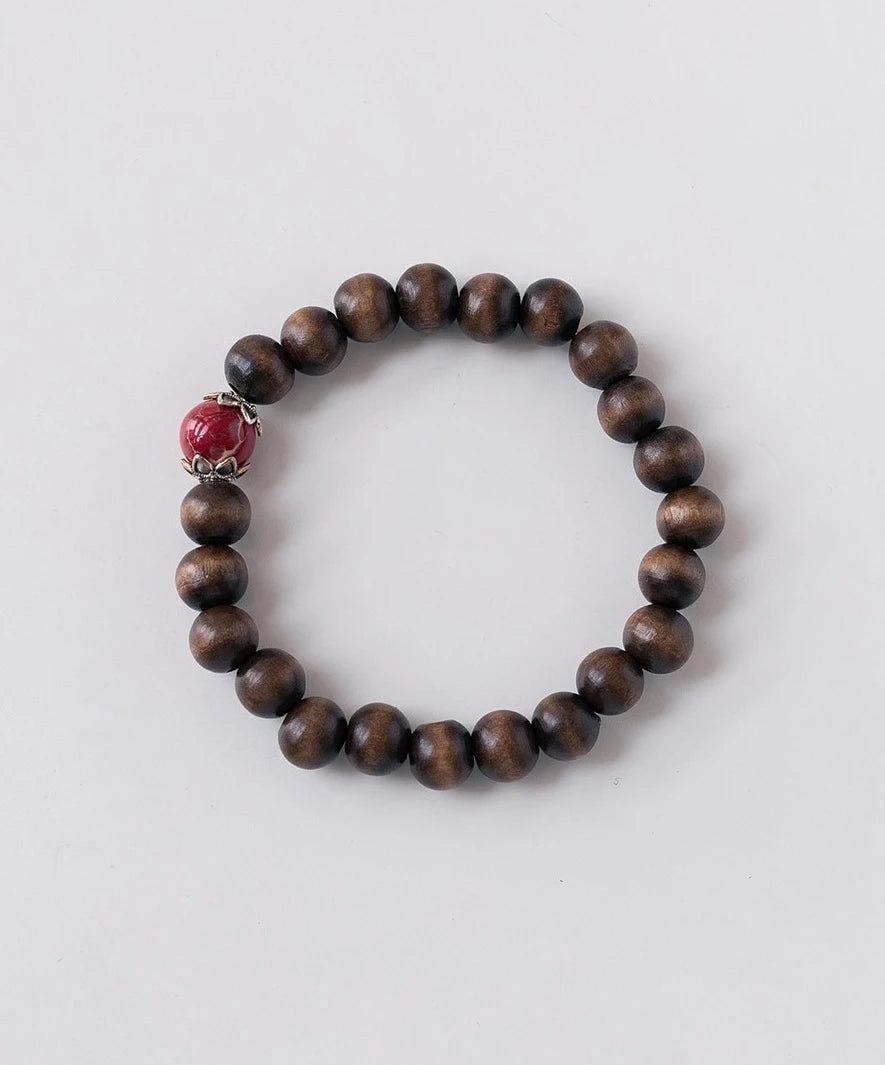Jungkook-Inspired Brown Round Beaded Bracelet – BTS Edition