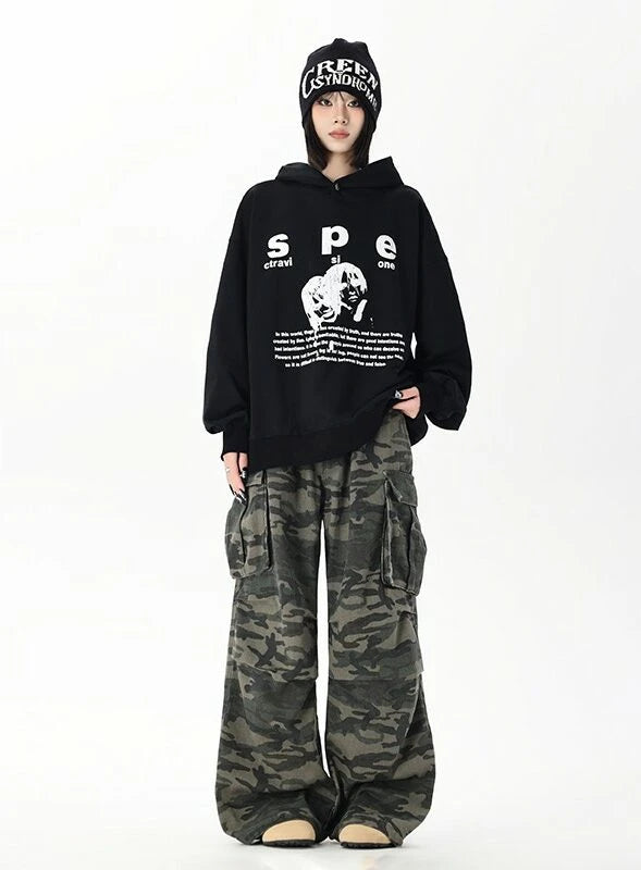 Asa-Inspired Green Camouflage Baggy Pants – BabyMonster Edition