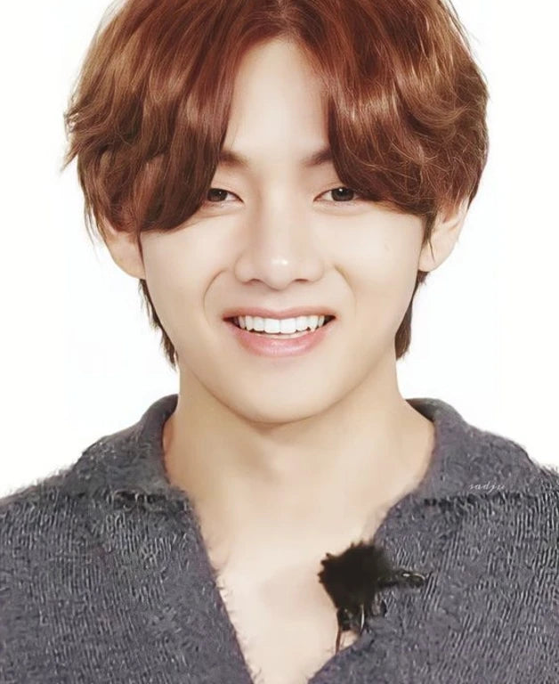 Taehyung-Inspired Grey Wide Collar Mink Sweater – BTS Edition
