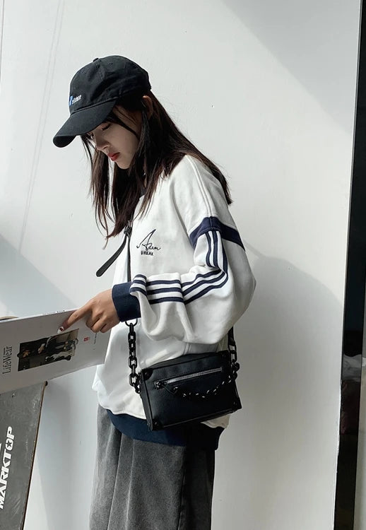 J-Hope-Inspired Black Chain Crossbody Bag – BTS Edition