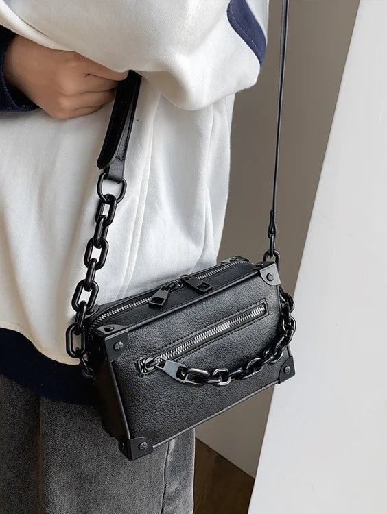 J-Hope-Inspired Black Chain Crossbody Bag – BTS Edition