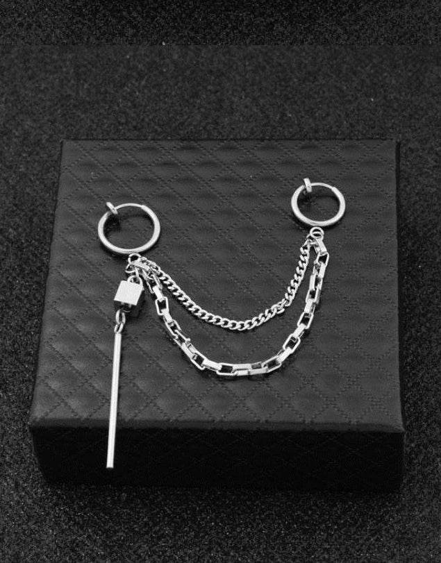 J-Hope-Inspired Silver Double Earring – BTS Edition