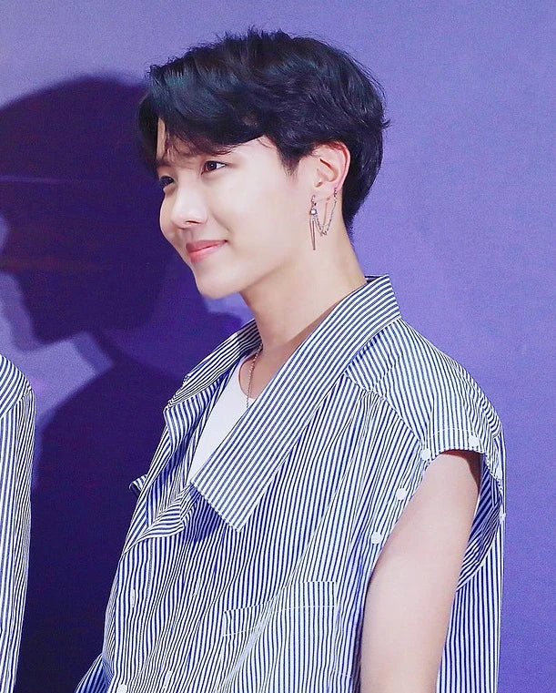J-Hope-Inspired Silver Double Earring – BTS Edition