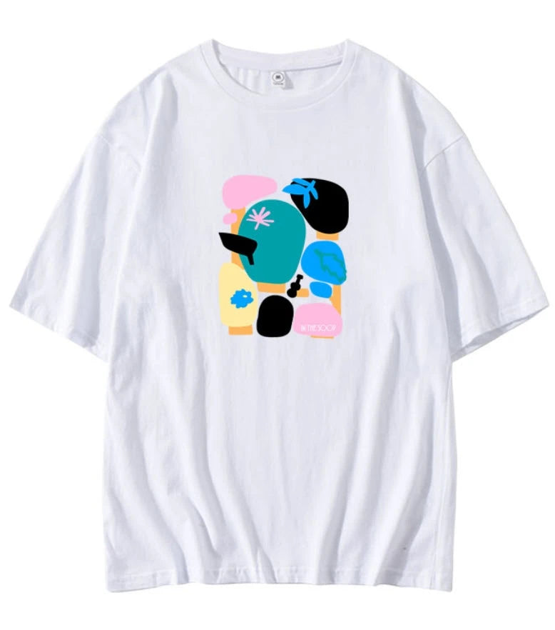 Jimin-Inspired Purple Forest Soop Graffiti Print T-Shirt – BTS Edition