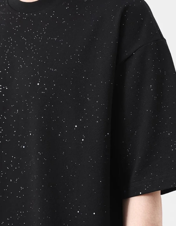 Jungkook-Inspired Black Starry Night T-Shirt – BTS Edition