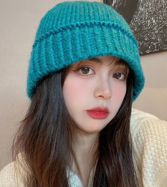 Jungkook-Inspired Black Woolen Fisherman Hat – BTS Edition