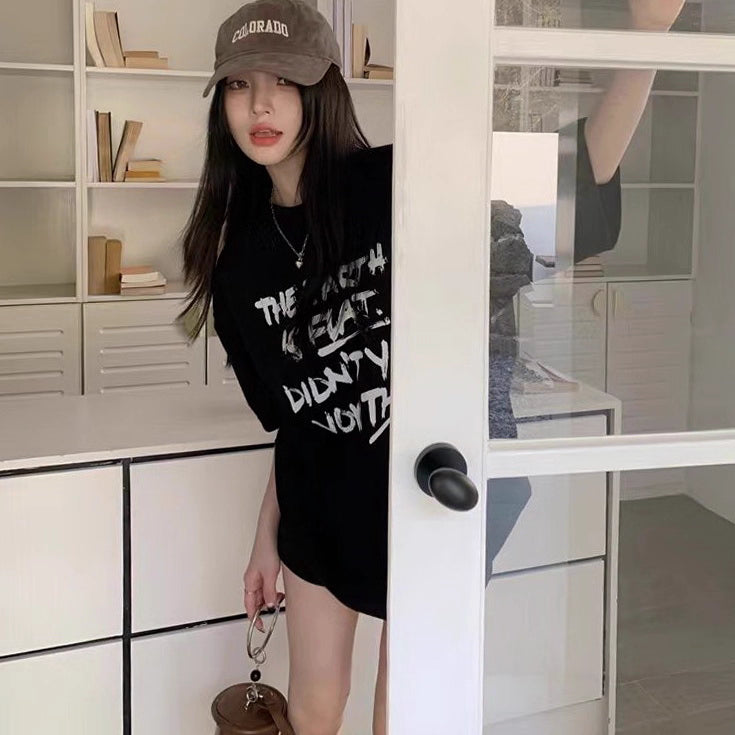 Suga-Inspired Black "The Earth Is Flat" T-Shirt – BTS Edition