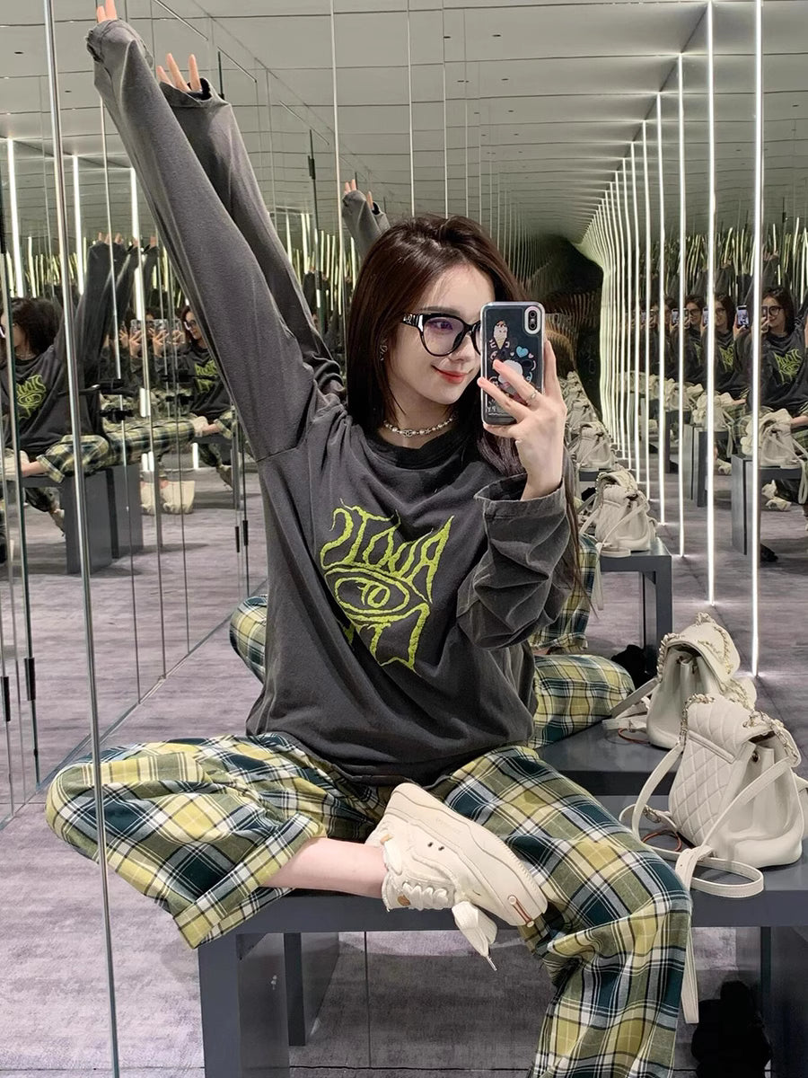 Jimin-Inspired Grey ‘Roots Of Life’ Long Sleeve T-Shirt – BTS Edition