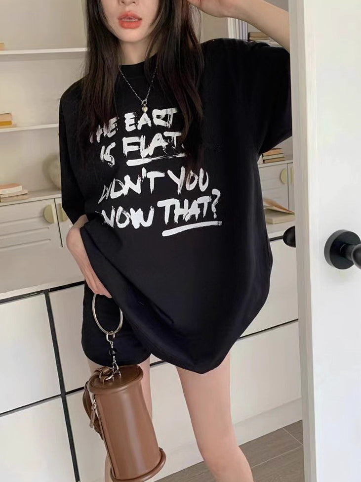 Suga-Inspired Black "The Earth Is Flat" T-Shirt – BTS Edition