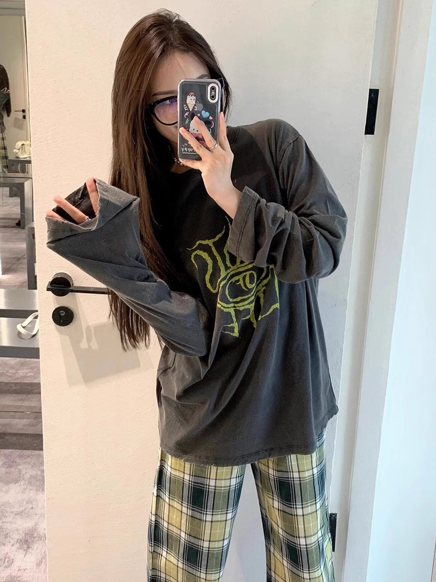 Jimin-Inspired Grey ‘Roots Of Life’ Long Sleeve T-Shirt – BTS Edition