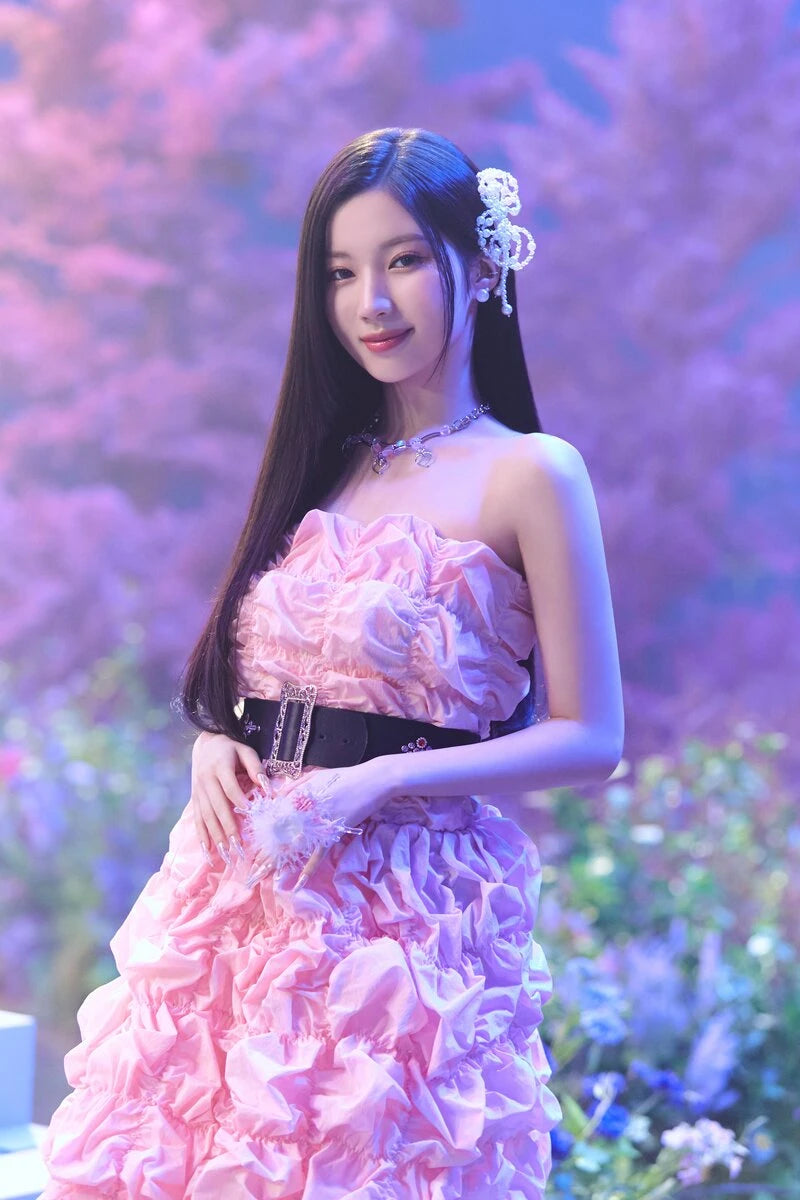 Asa-Inspired Pink Crumpled Texture Puffy Dress – BabyMonster Edition