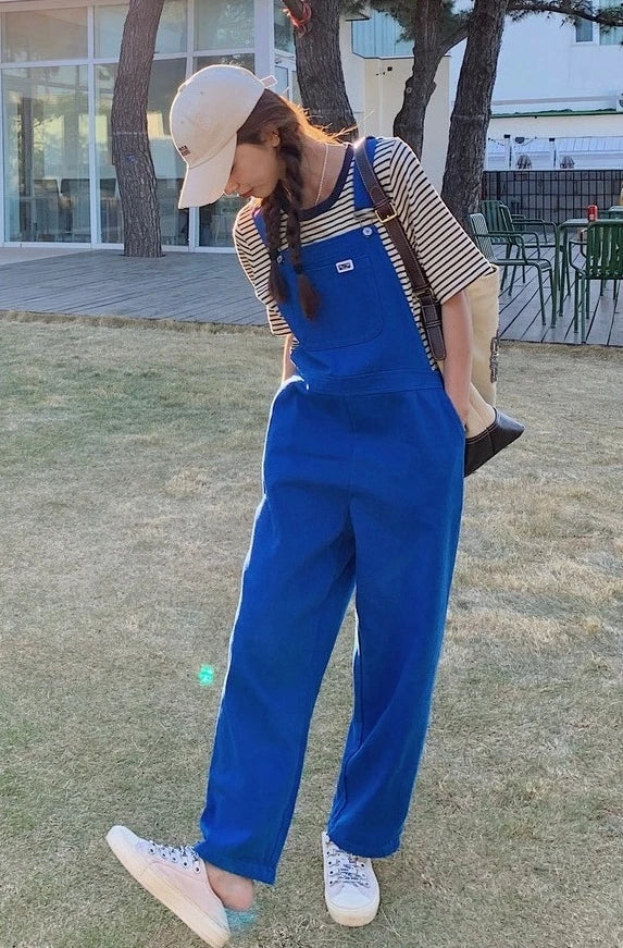 Rami-Inspired Royal Blue Casual Overall – BabyMonster Edition