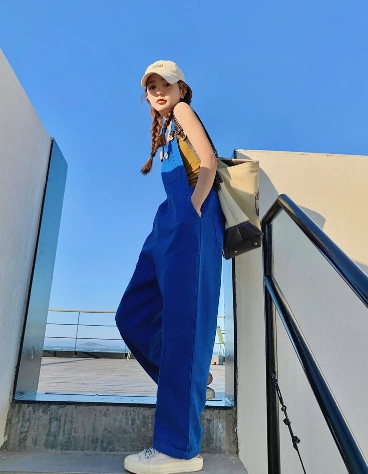 Rami-Inspired Royal Blue Casual Overall – BabyMonster Edition