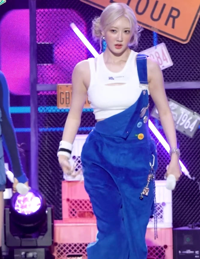 Rami-Inspired Royal Blue Casual Overall – BabyMonster Edition
