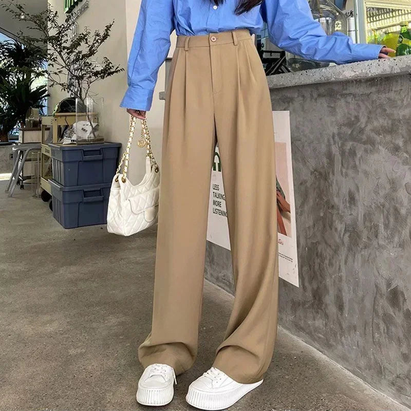 Taehyung-Inspired Beige Suit Pants – BTS Edition