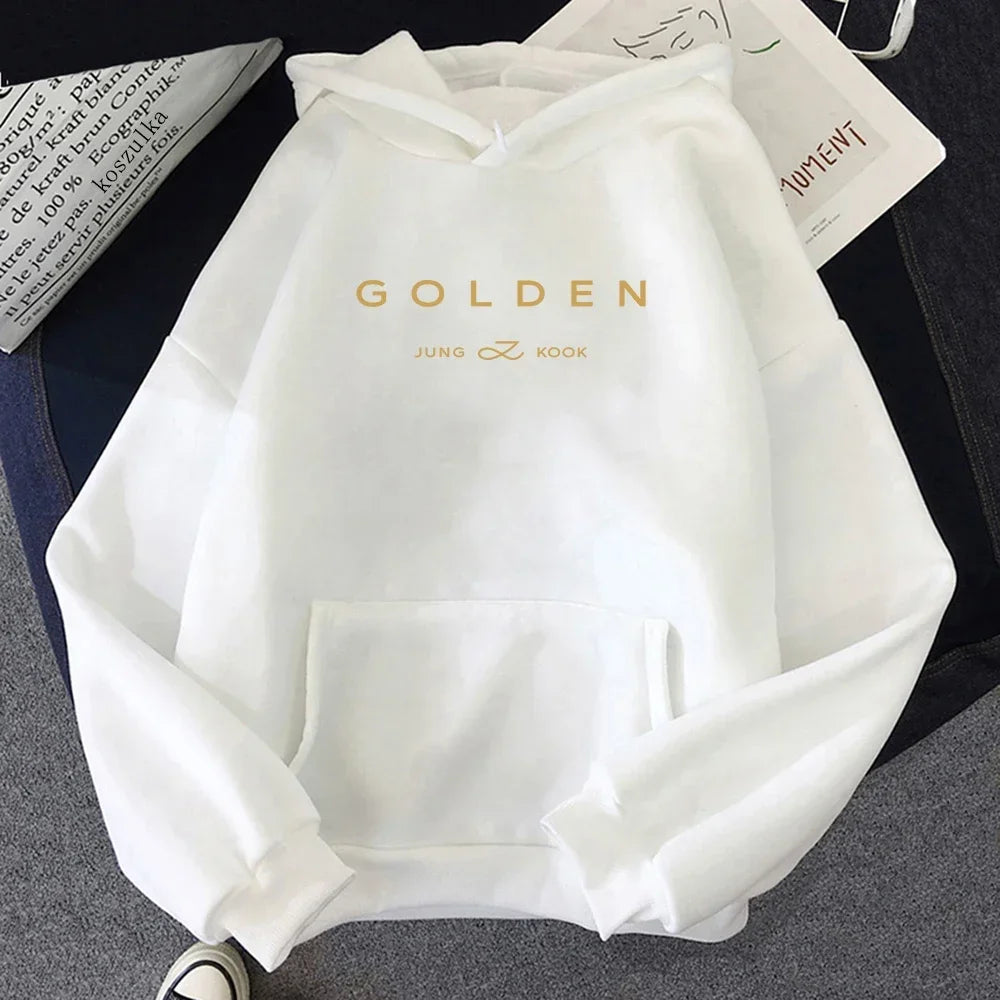 Jungkook-Inspired GOLDEN Album Hoodie – BTS Edition