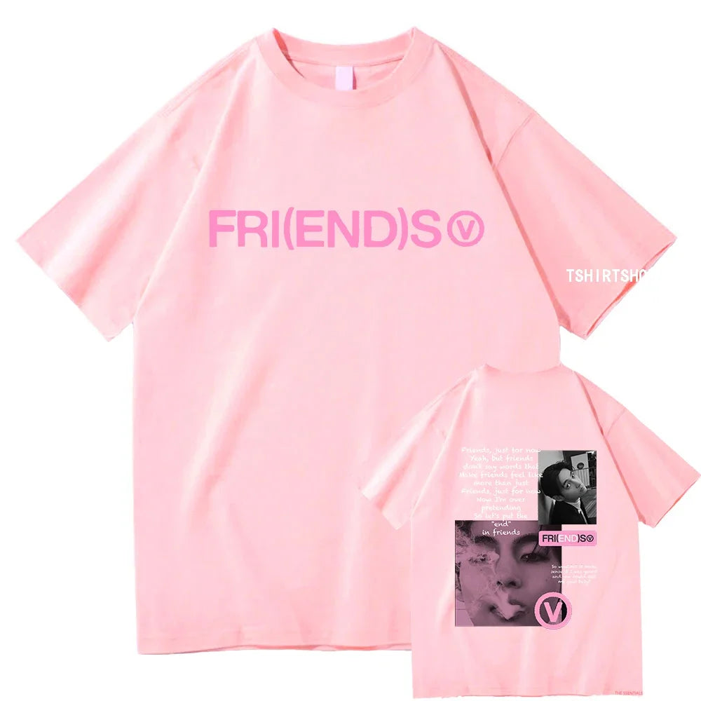 Taehyung-Inspired Friends Oversized T-Shirt – BTS Edition