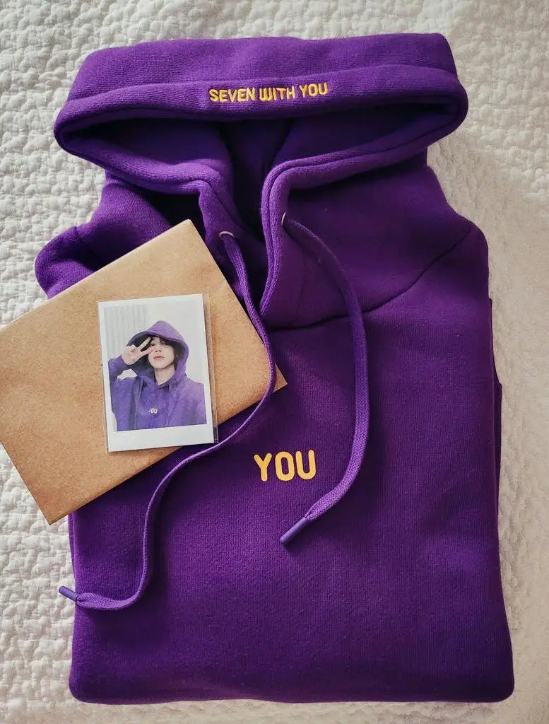 Jimin-Inspired Purple “You Never Walk Alone” Hoodie – BTS Edition
