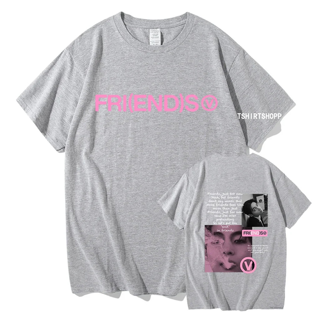 Taehyung-Inspired Friends Oversized T-Shirt – BTS Edition