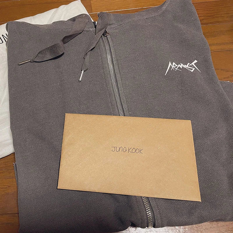 Jungkook-Inspired Army Zip Jacket – BTS Edition