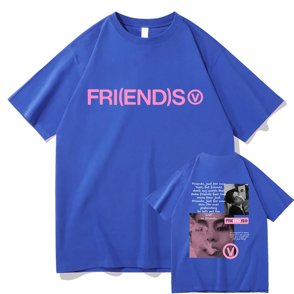 Taehyung-Inspired Friends Oversized T-Shirt – BTS Edition