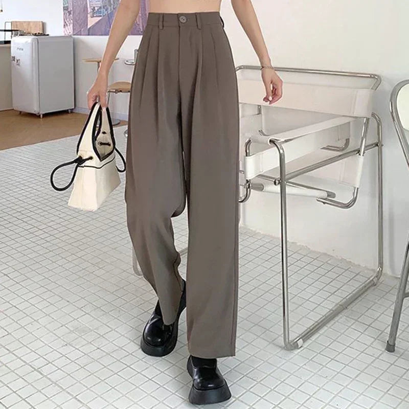 Taehyung-Inspired Beige Suit Pants – BTS Edition