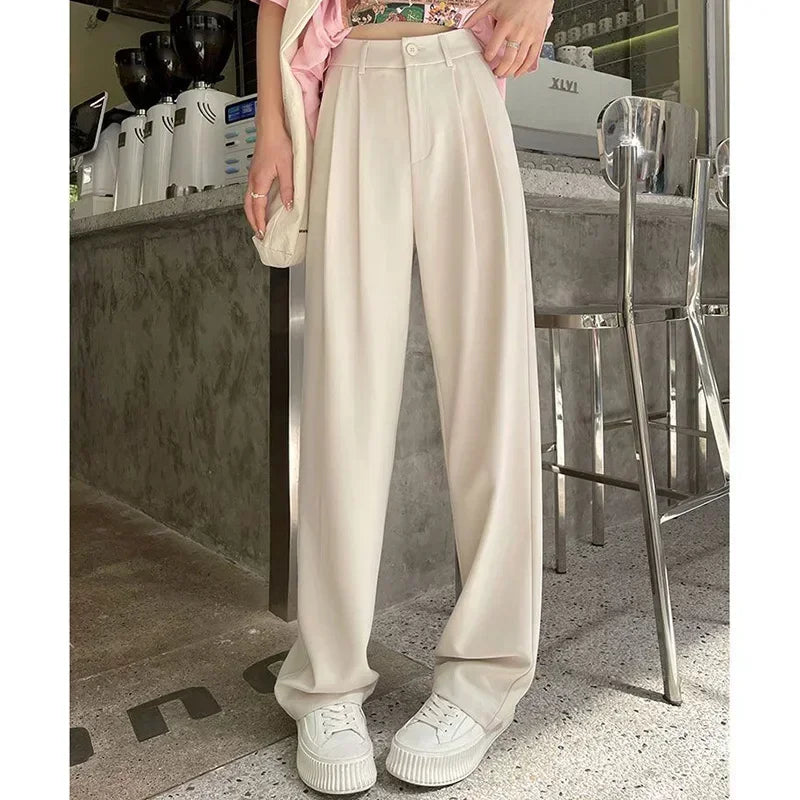 Taehyung-Inspired Beige Suit Pants – BTS Edition