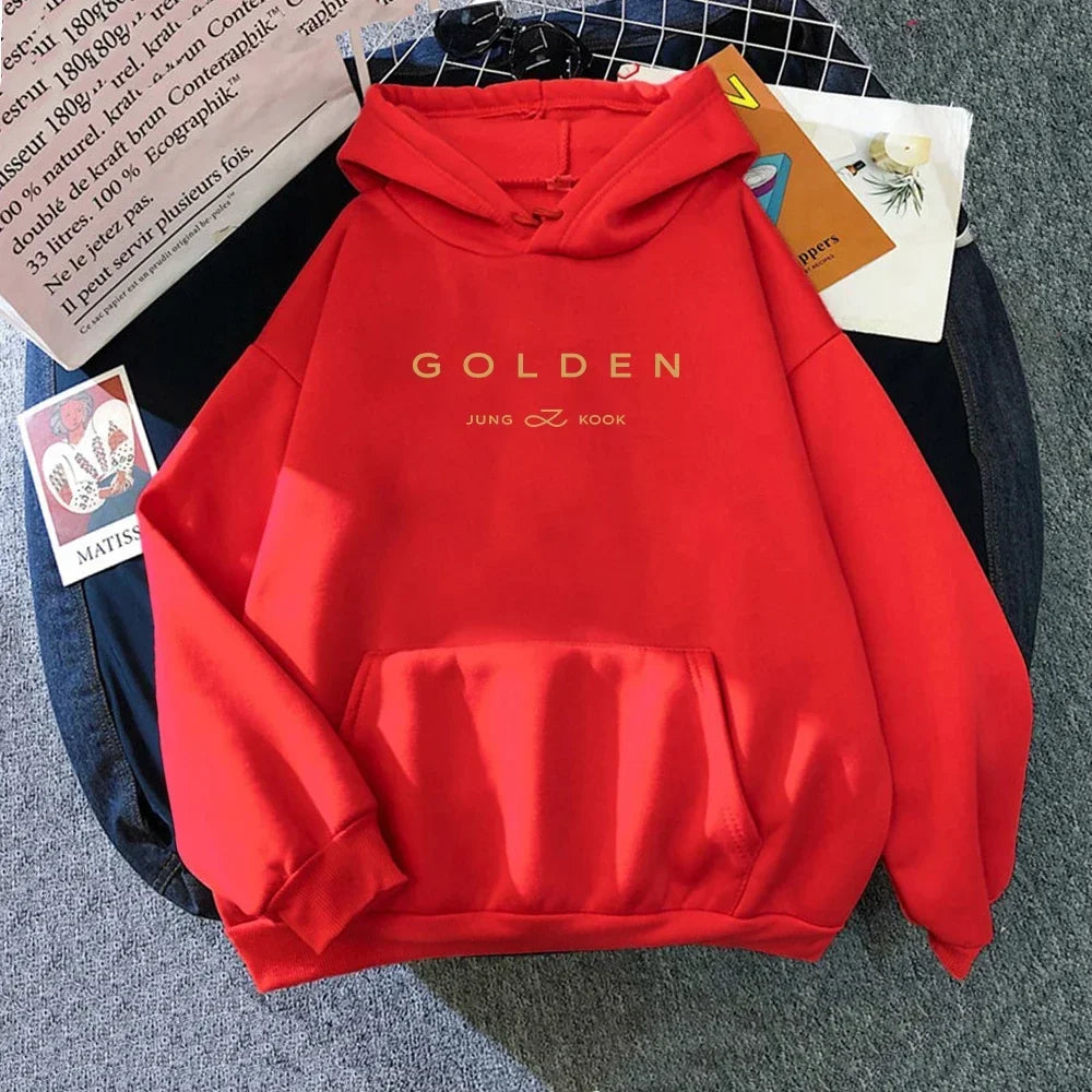 Jungkook-Inspired GOLDEN Album Hoodie – BTS Edition