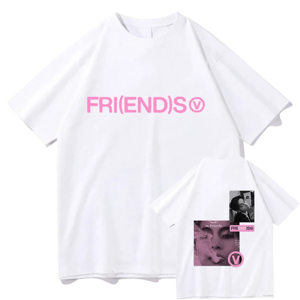 Taehyung-Inspired Friends Oversized T-Shirt – BTS Edition