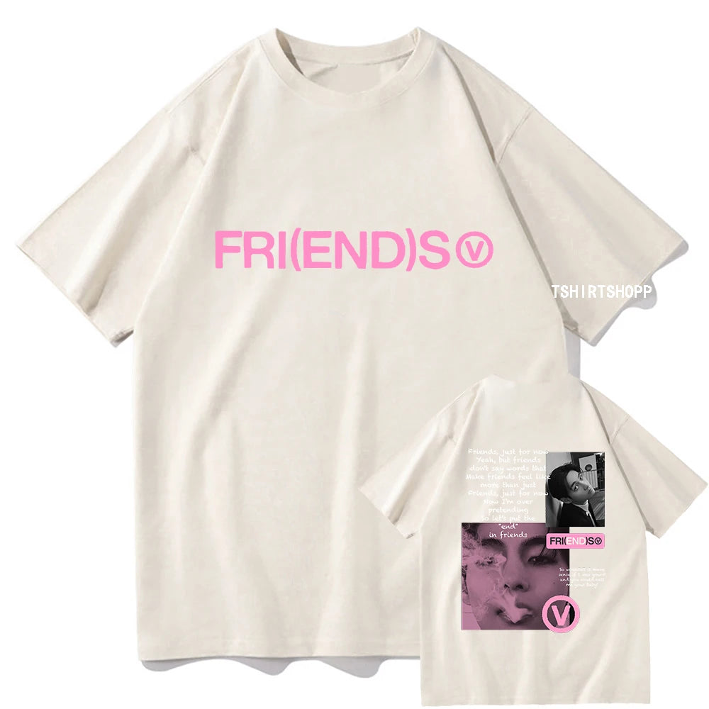 Taehyung-Inspired Friends Oversized T-Shirt – BTS Edition
