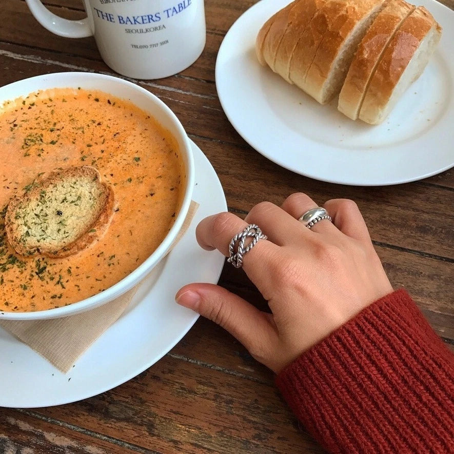 Jimin-Inspired Silver Triple Braid Ring – BTS Edition