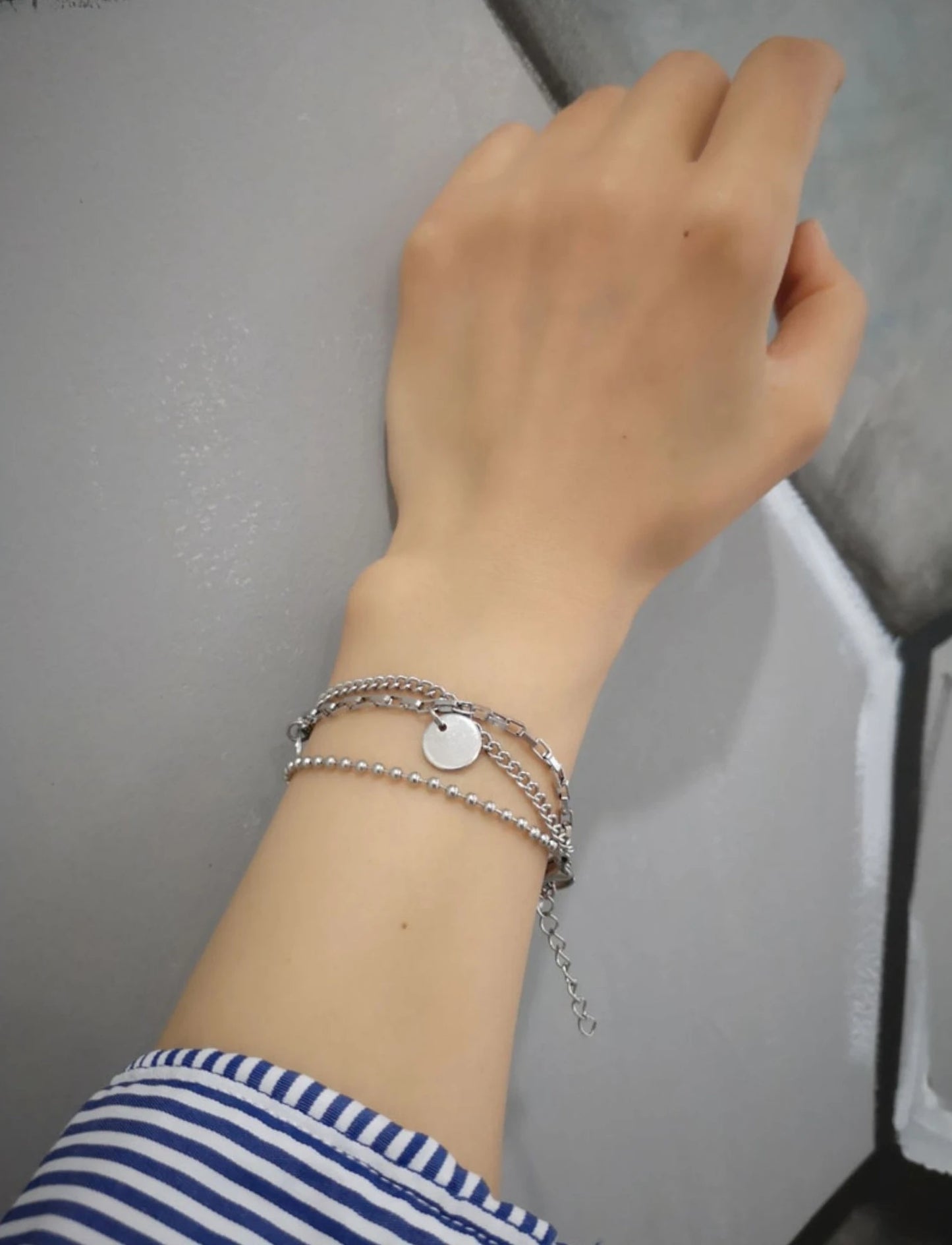 Jimin-Inspired Silver Chain Bracelet – BTS Edition