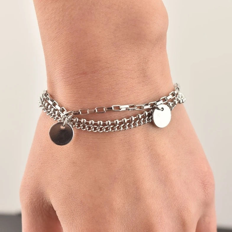 Jimin-Inspired Silver Chain Bracelet – BTS Edition