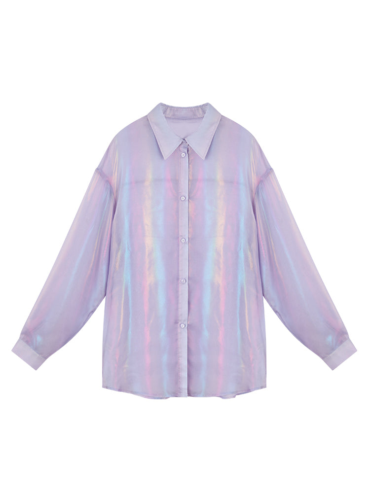 Suga-Inspired Purple Sparkling Shirt – BTS Edition