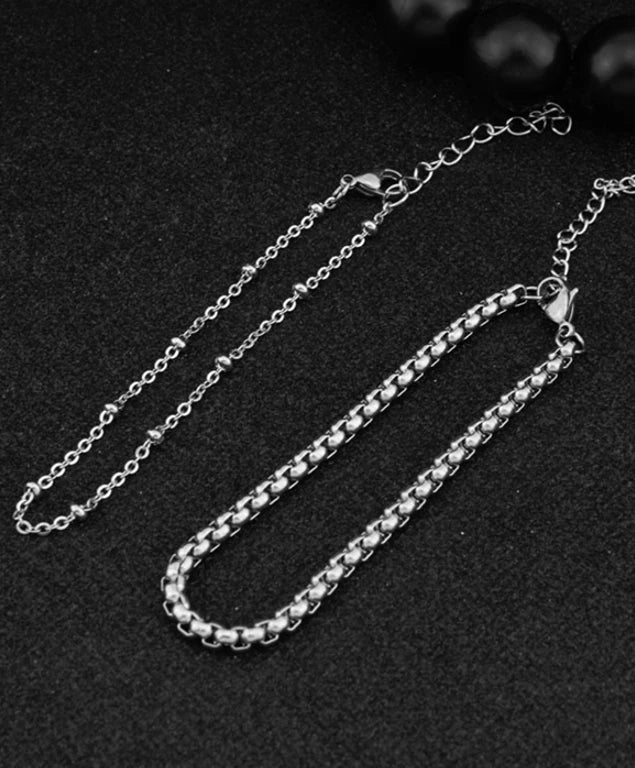 J-Hope-Inspired Silver Two-Piece Bracelet – BTS Edition