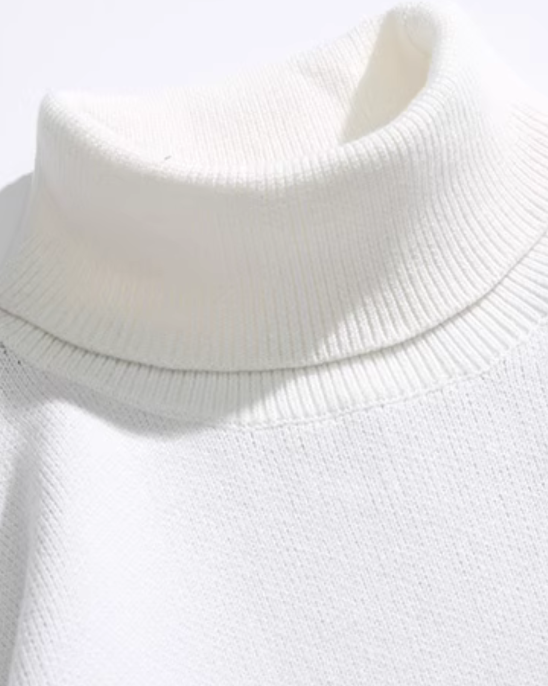 RM-Inspired Black and White Contrast Knitted Turtleneck Sweater – BTS Edition