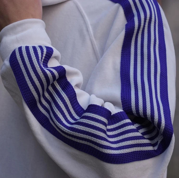 Jungkook-Inspired White Butterfly Striped Track Hoodie – BTS Edition