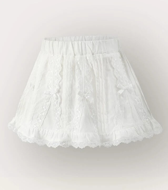 Ahyeon-Inspired White Mini Bows Croquette Skirt – BabyMonster Edition