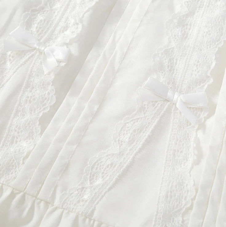Ahyeon-Inspired White Mini Bows Croquette Skirt – BabyMonster Edition