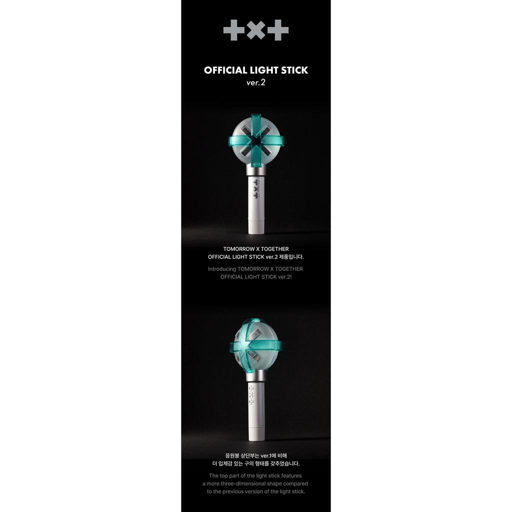 TXT TOMORROW X TOGETHER OFFICIAL LIGHT STICK Ver.2 w/ Strap, Bag, 5 Foto Karte