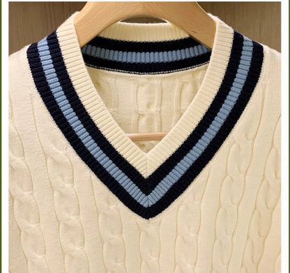 Rora-Inspired Beige Cable Knit Pattern Sweater – BabyMonster Edition