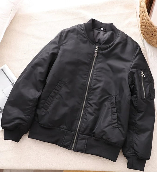 Jungkook-Inspired Black Classic Bomber Jacket – BTS Edition