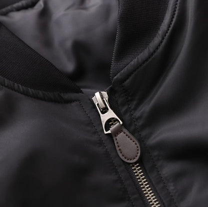 Jungkook-Inspired Black Classic Bomber Jacket – BTS Edition