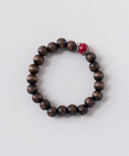 Jungkook-Inspired Brown Round Beaded Bracelet – BTS Edition