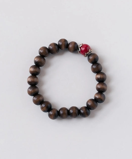 Jungkook-Inspired Brown Round Beaded Bracelet – BTS Edition