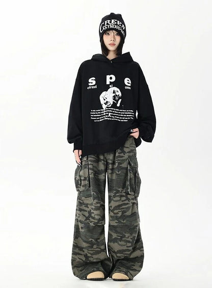 Asa-Inspired Green Camouflage Baggy Pants – BabyMonster Edition
