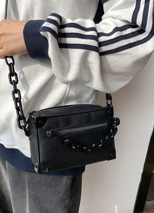 J-Hope-Inspired Black Chain Crossbody Bag – BTS Edition